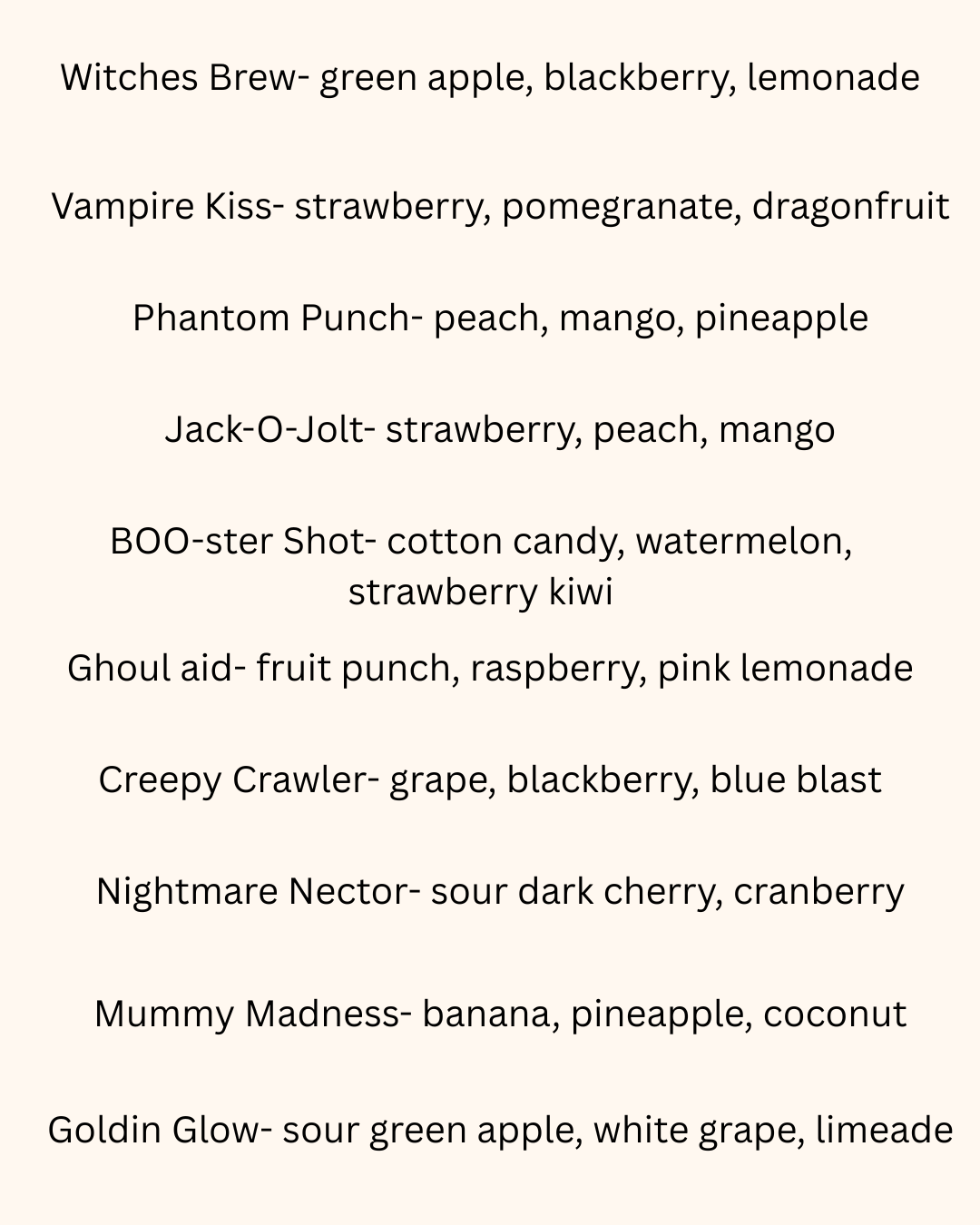 Halloween Trick or Treat Loaded Tea Drinks