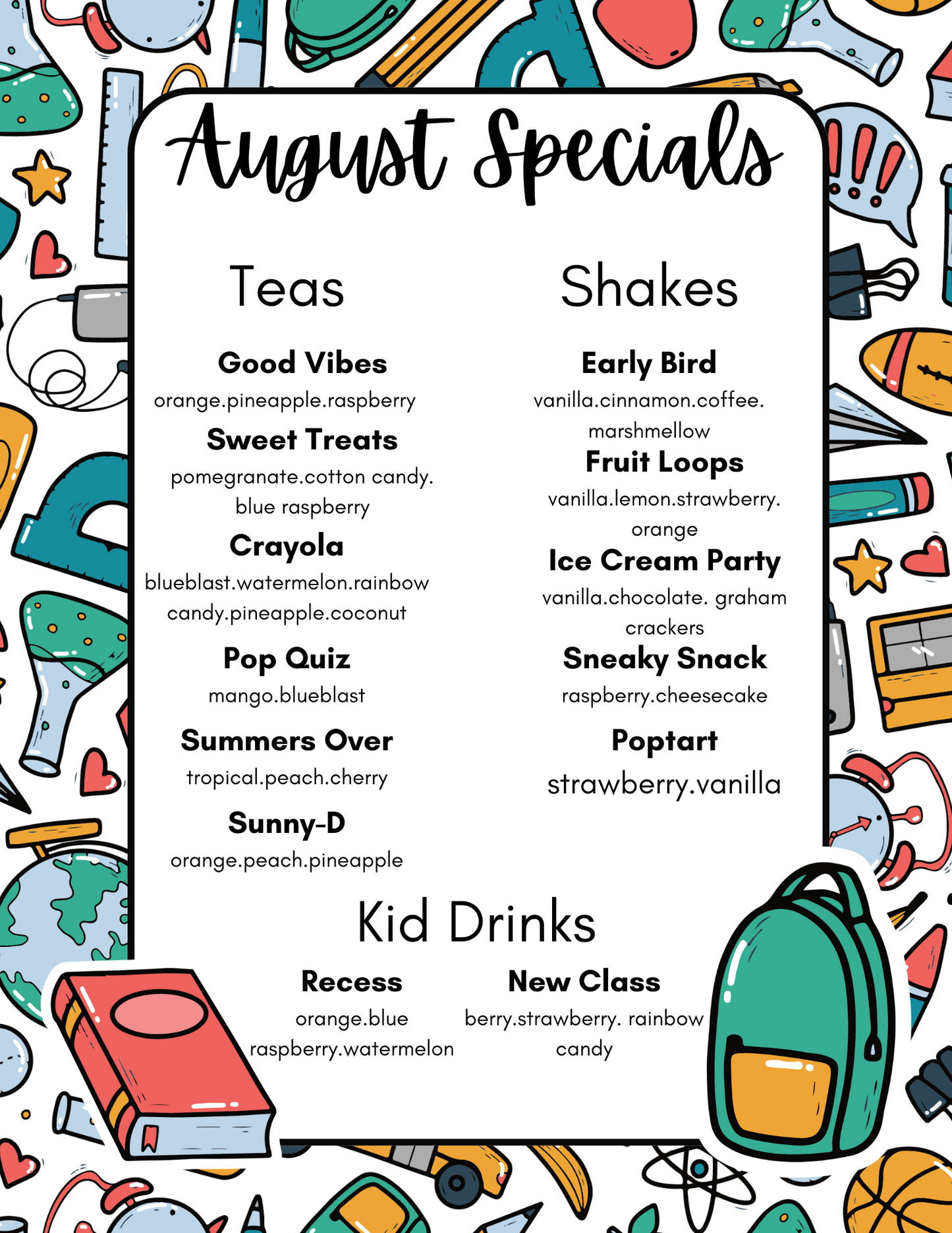 Back to School Variety Bundle Essentials